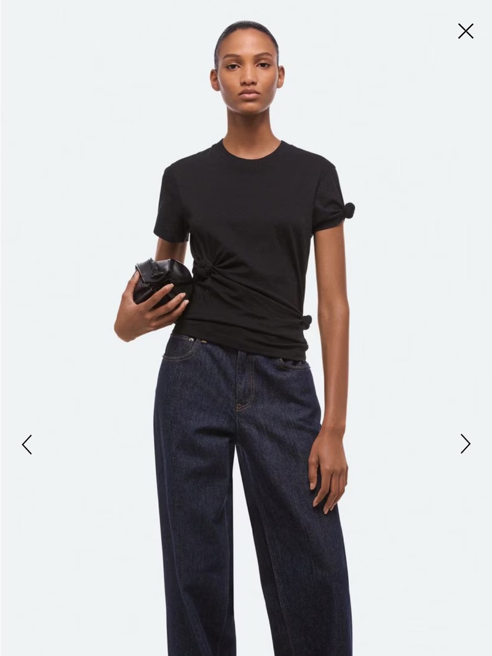 Women’s Helmut Lang Black Short-Sleeve Logo Tee